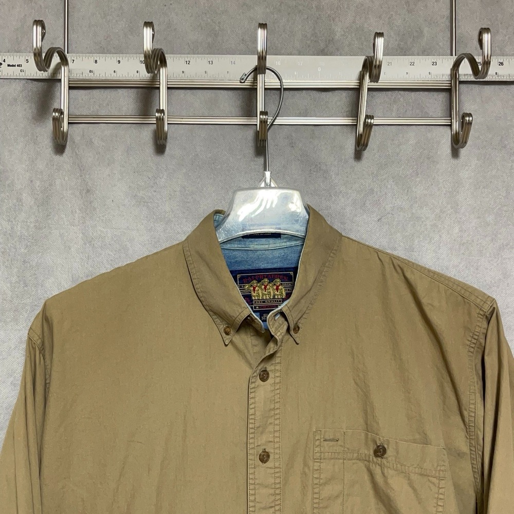 VTG Ralph Lauren Shirt Men L Boy Scouts Soldier Class A Lightweight 16.5 34/35